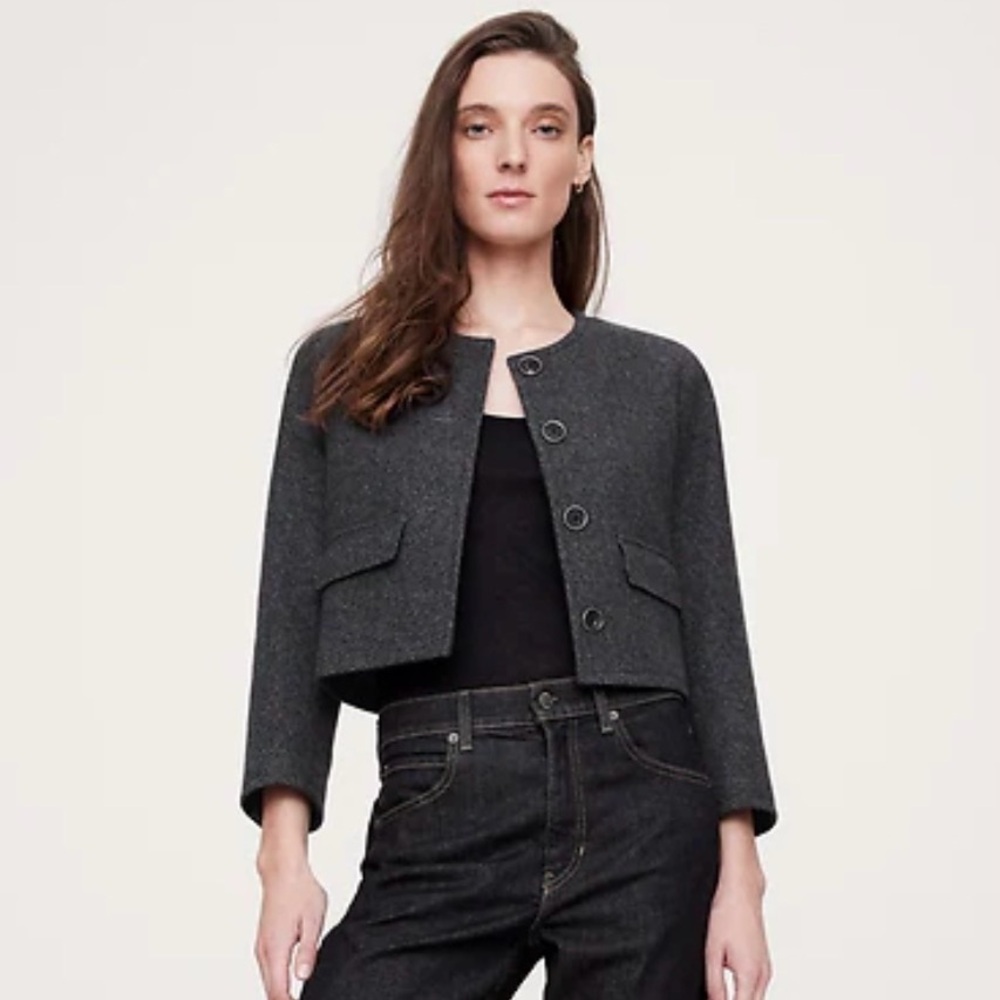 TALL NWT Banana Republic Tweed Lady Jacket size 8 Tall